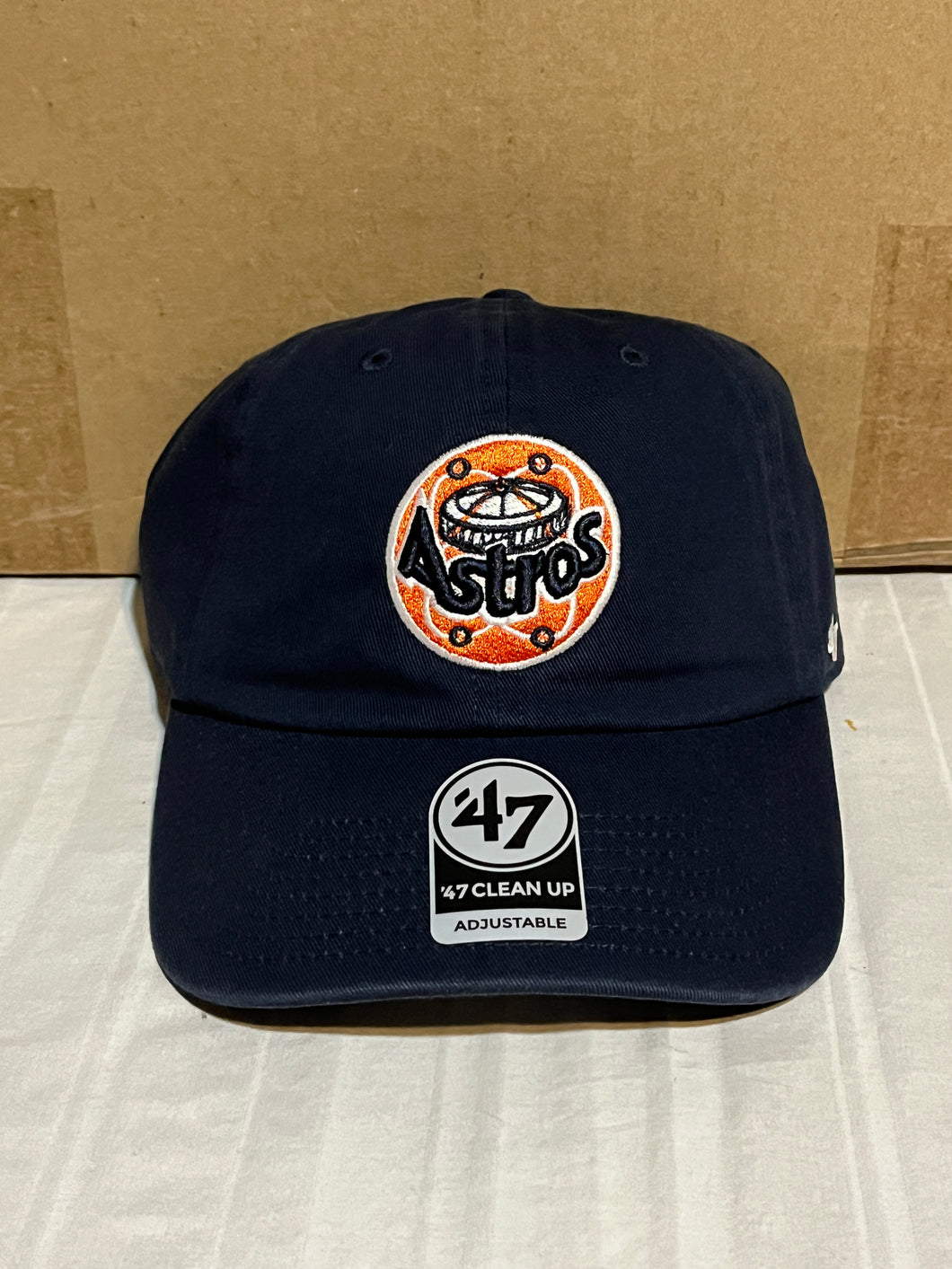 Houston Astros MLB '47 Brand Throwback Navy Clean Up Adjustable Strapback Hat - Casey's Sports Store