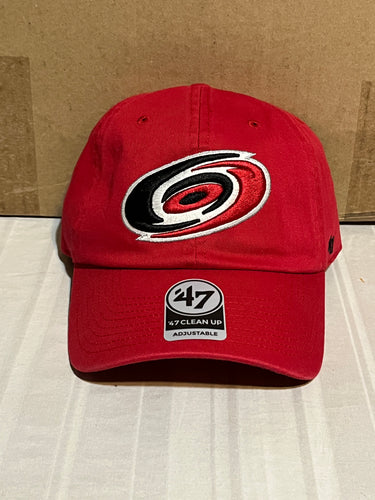 Carolina Hurricanes NHL '47 Brand Clean Up Red Adjustable Hat - Casey's Sports Store