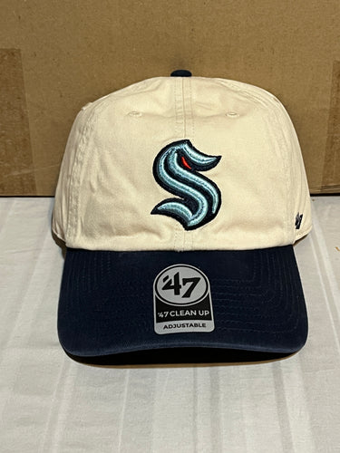 Seattle Kraken NHL '47 Brand Clean Up Natural Two Tone Adjustable Hat - Casey's Sports Store