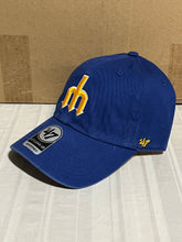 Load image into Gallery viewer, Seattle Mariners Throwback MLB &#39;47 Brand Blue Clean Up Adjustable Hat - Casey&#39;s Sports Store
