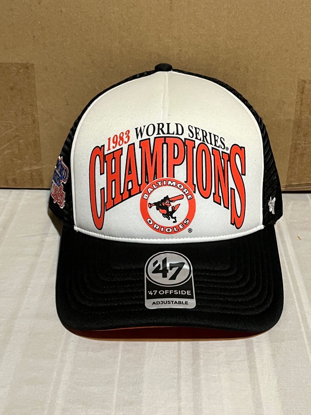 Baltimore Orioles MLB '47 Brand MVP '83 World Series Adjustable Foam Mesh Hat - Casey's Sports Store