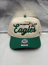 Load image into Gallery viewer, Philadelphia Eagles NFL &#39;47 Throwback Natural TT Hitch Snapback Adjustable Hat showcasing the team&#39;s throwback design and high-quality fabric, perfect for fans.
