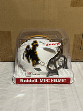 Load image into Gallery viewer, Wyoming Cowboys NCAA Riddell Speed White Mini Helmet - Casey&#39;s Sports Store
