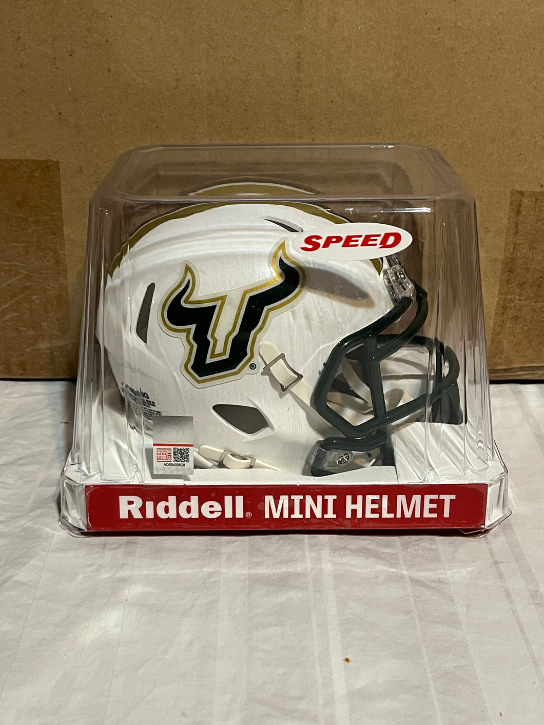 South Florida Bulls USF NCAA Riddell Speed White Mini Helmet - Casey's Sports Store