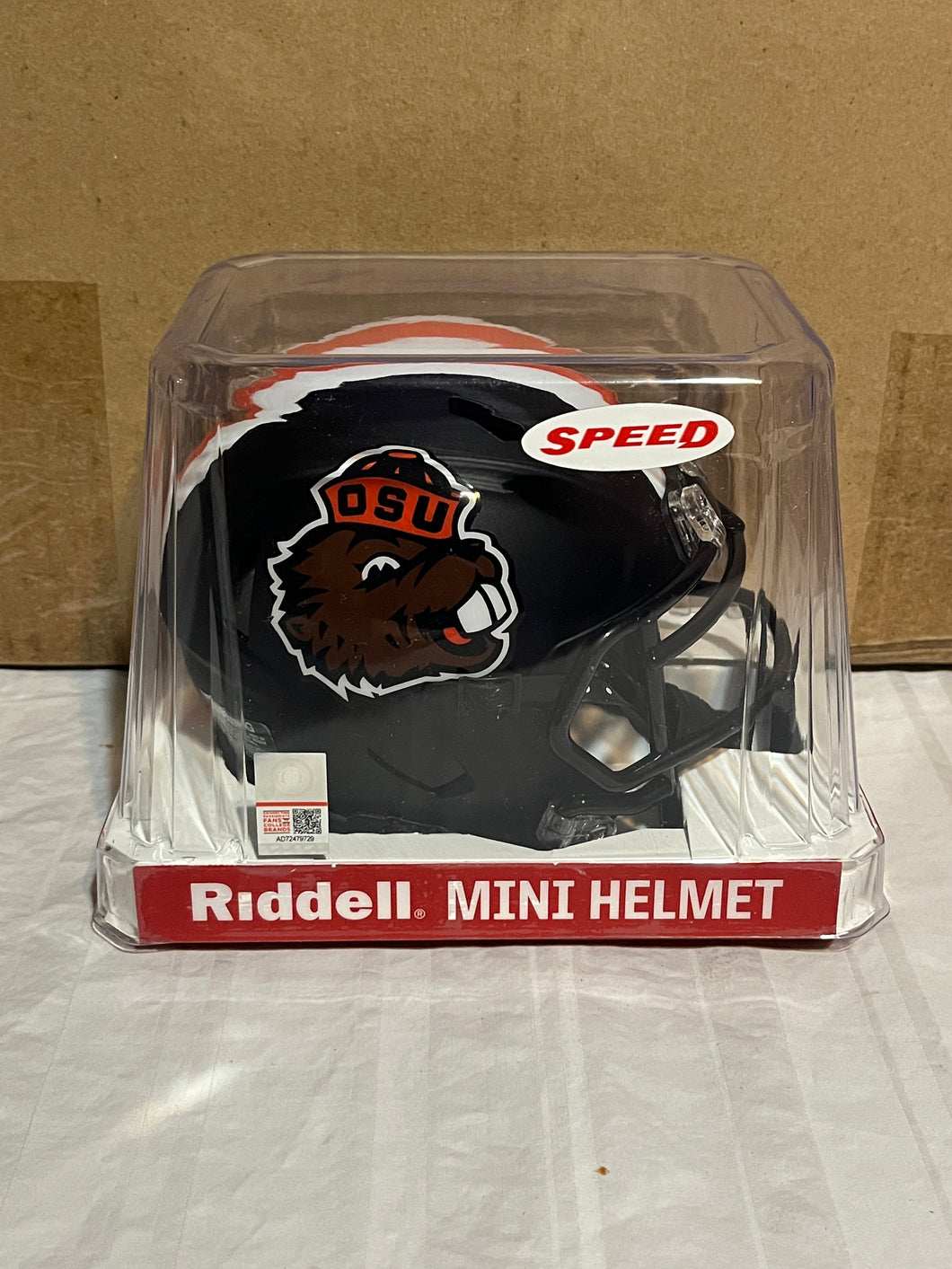 Oregon State Beavers NCAA Riddell Speed Black Throwback Alternate Mini Helmet - Casey's Sports Store