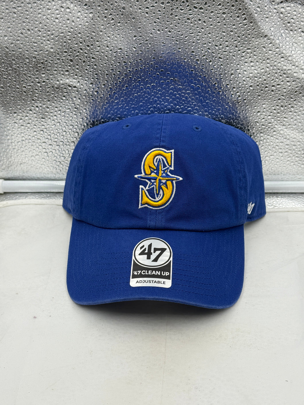 Seattle Mariners MLB '47 Brand Blue Clean Up Adjustable Hat, a stylish Seattle Mariners hat for fans.