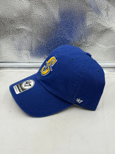 Load image into Gallery viewer, Close-up view of the Seattle Mariners MLB &#39;47 Brand Blue Clean Up Adjustable Hat, showcasing the team&#39;s logo, perfect as a Seattle Mariners hat.
