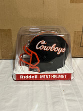 Load image into Gallery viewer, Oklahoma State Cowboys NCAA Riddell Speed Black Script Alternate Mini Helmet - Casey&#39;s Sports Store
