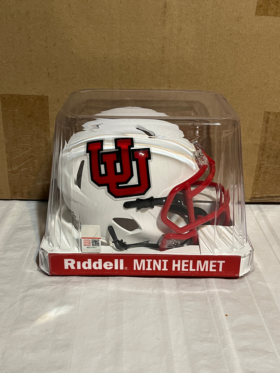 Utah Utes NCAA Riddell Speed White Throwback Alternate Mini Helmet - Casey's Sports Store