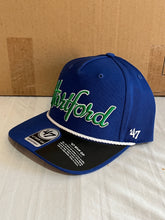 Load image into Gallery viewer, Hartford Whalers NHL &#39;47 Brand Throwback Blue Script Adjustable Snapback Hat - Casey&#39;s Sports Store
