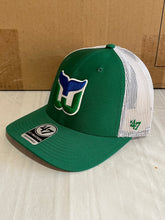 Load image into Gallery viewer, Hartford Whalers NHL &#39;47 Brand Green Trucker Mesh Adjustable Snapback Hat - Casey&#39;s Sports Store
