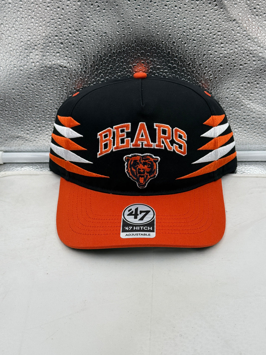 Chicago Bears NFL '47 Brand Black TT Diamond Hitch Snapback Adjustable Hat showcasing sleek black design and iconic team logo, perfect for game day.