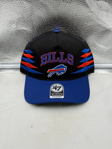Buffalo Bills NFL '47 Brand Black TT Diamond Hitch Snapback Adjustable Hat showcasing premium quality and stylish design, perfect for every Buffalo Bills hat fan.