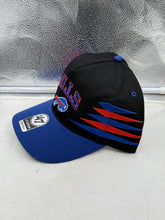 Load image into Gallery viewer, Close-up of the Buffalo Bills NFL &#39;47 Brand Black TT Diamond Hitch Snapback Adjustable Hat logo, emphasizing the team&#39;s iconic emblem on this must-have Buffalo Bills hat.
