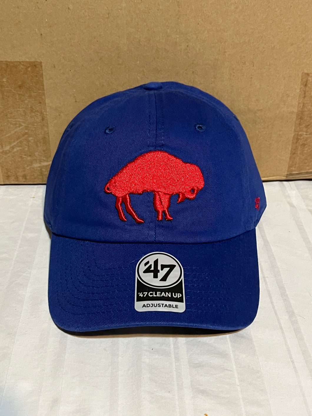 Buffalo Bills NFL '47 Brand Throwback Blue Clean Up Adjustable Hat - Casey's Sports Store