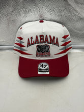 Load image into Gallery viewer, Alabama Crimson Tide NCAA &#39;47 Brand White Diamond Hitch Snapback Adjustable Hat showcasing a sleek white design and diamond hitch detail, perfect for fans and supporters of the Alabama Crimson Tide hat.
