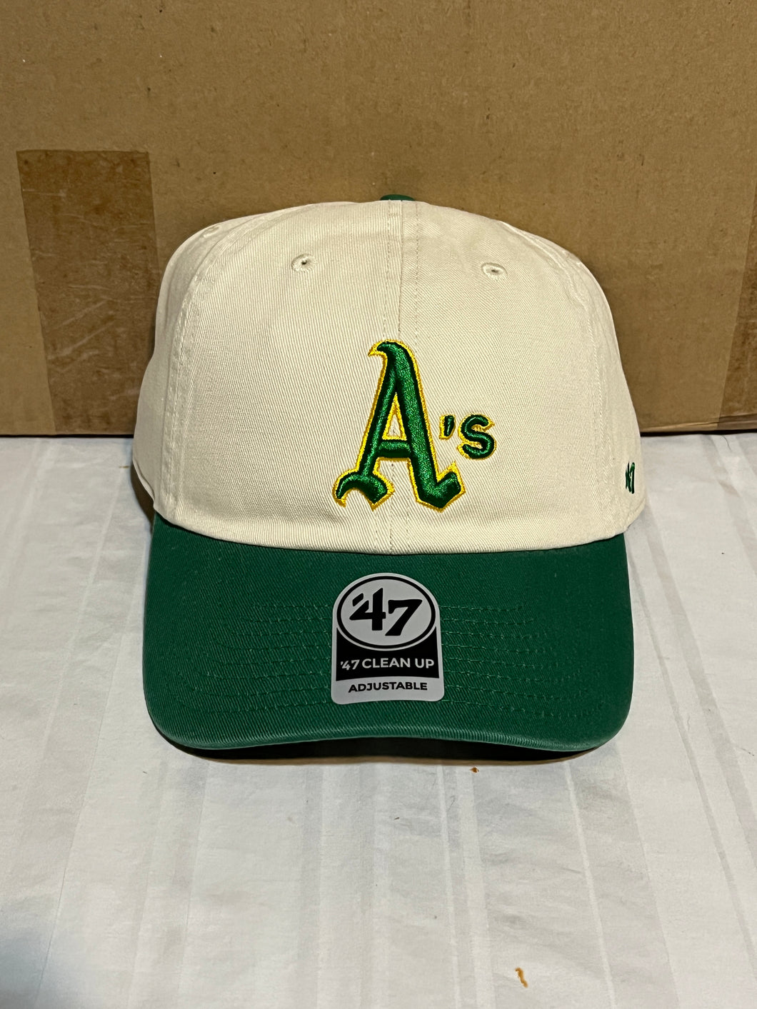 Oakland Athletics MLB '47 Brand Throwback Natural Clean Up Adjustable Hat - Casey's Sports Store