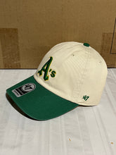 Load image into Gallery viewer, Oakland Athletics MLB &#39;47 Brand Throwback Natural Clean Up Adjustable Hat - Casey&#39;s Sports Store
