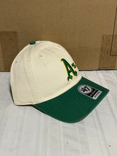 Load image into Gallery viewer, Oakland Athletics MLB &#39;47 Brand Throwback Natural Clean Up Adjustable Hat - Casey&#39;s Sports Store
