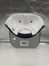 Load image into Gallery viewer, Back view of LSU Tigers NCAA &#39;47 Brand White TT Diamond Hitch Snapback Adjustable Hat demonstrating the adjustable snapback closure for a customizable fit.
