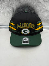 Load image into Gallery viewer, Green Bay Packers NFL &#39;47 Brand Black TT Diamond Hitch Snapback Adjustable Hat view showing the sleek black design and diamond hitch detailing.
