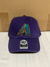 Load image into Gallery viewer, Arizona Diamondbacks MLB &#39;47 Brand Throwback Purple Clean Up Adjustable Hat - Casey&#39;s Sports Store
