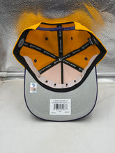 Load image into Gallery viewer, Close-up of LSU Tigers NCAA &#39;47 Brand Gold TT Diamond Hitch Snapback Adjustable Hat showcasing the unique TT Diamond Hitch logo, ideal for any devoted fan.
