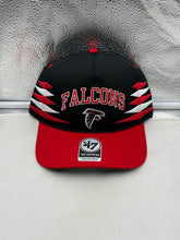 Load image into Gallery viewer, Atlanta Falcons NFL &#39;47 Brand Black TT Diamond Hitch Snapback Adjustable Hat showcasing the team logo, ideal for dedicated fans.
