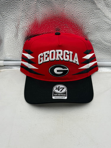 Georgia Bulldogs NCAA '47 Brand Red TT Diamond Hitch Snapback Adjustable Hat showcasing the iconic logo and bold red color for fans.
