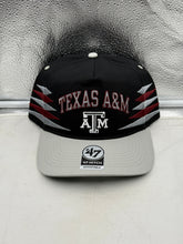 Load image into Gallery viewer, Texas A&amp;M Aggies NCAA &#39;47 Brand Black Diamond Hitch Snapback Adjustable Hat showcasing a sleek black design with the iconic Texas A&amp;M logo.
