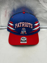 Load image into Gallery viewer, New England Patriots NFL &#39;47 Brand Blue Diamond Hitch Snapback Adjustable Hat showcasing the iconic Patriots logo in vibrant blue, perfect for team spirit.
