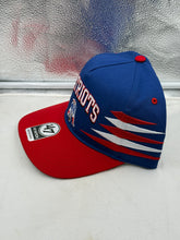 Load image into Gallery viewer, Close-up view of the New England Patriots NFL &#39;47 Brand Blue Diamond Hitch Snapback Adjustable Hat highlighting its adjustable snapback design for a customized fit.

