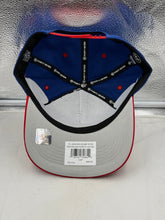 Load image into Gallery viewer, Close-up view of the New England Patriots NFL &#39;47 Brand Blue Diamond Hitch Snapback Adjustable Hat, featuring detailed stitching and adjustable snapback design for a perfect fit.
