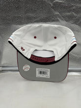 Load image into Gallery viewer, Philadelphia Phillies MLB &#39;47 Brand White Diamond Hitch Adjustable Snapback Hat worn casually at a ballpark, demonstrating its perfect fit and stylish look for fans.
