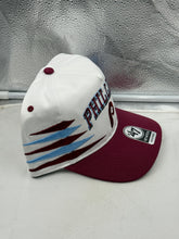 Load image into Gallery viewer, Philadelphia Phillies MLB &#39;47 Brand White Diamond Hitch Adjustable Snapback Hat showcased from the front angle, featuring the iconic Phillies logo and diamond hitch design.
