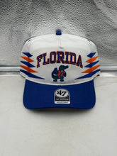 Load image into Gallery viewer, Florida Gators NCAA &#39;47 Brand White TT Diamond Hitch Snapback Adjustable Hat showcasing the iconic team logo on a vibrant white background.
