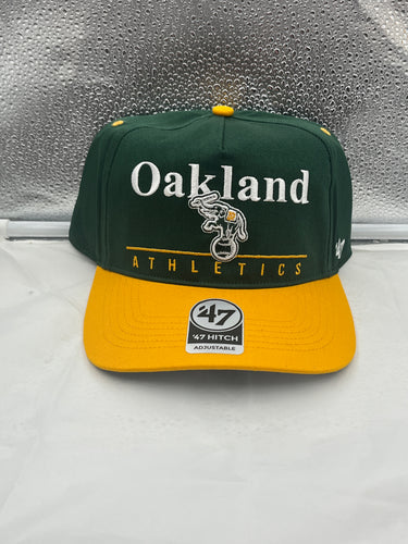 Oakland Athletics MLB '47 Brand Green Two Tone Hitch Adjustable Snapback Hat - Casey's Sports Store