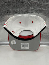 Load image into Gallery viewer, San Francisco 49ers NFL &#39;47 Brand White TT Diamond Hitch Snapback Adjustable Hat worn by a fan at a game, showcasing team spirit and stylish design.
