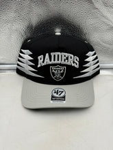 Load image into Gallery viewer, Las Vegas Raiders NFL &#39;47 Brand Black TT Diamond Hitch Snapback Adjustable Hat displayed from the front showcasing its stylish design.
