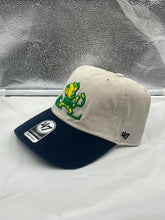 Load image into Gallery viewer, Notre Dame Fighting Irish NCAA &#39;47 Brand Throwback White Clean Up Adjustable Hat - Casey&#39;s Sports Store
