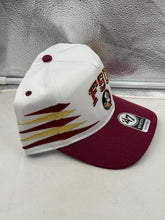 Load image into Gallery viewer, Florida State Seminoles FSU NCAA &#39;47 White Diamond Hitch Snapback Adjustable Hat displayed from the front view, showcasing the bold Seminoles logo on a stylish white background.

