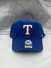 Load image into Gallery viewer, Texas Rangers MLB &#39;47 Brand Blue Clean Up Adjustable Hat - Casey&#39;s Sports Store
