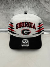 Load image into Gallery viewer, Georgia Bulldogs NCAA &#39;47 Brand White TT Diamond Hitch Snapback Adjustable Hat displayed from a side angle, emphasizing the adjustable fit and iconic team logo.

