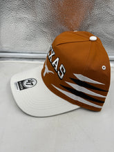 Load image into Gallery viewer, Close-up view of the Texas Longhorns NCAA &#39;47 Brand Orange Diamond Hitch Snapback Adjustable Hat highlighting the vibrant orange color and diamond design.
