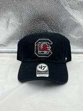 Load image into Gallery viewer, South Carolina Gamecocks NCAA &#39;47 Brand Black Clean Up Adjustable Hat - Casey&#39;s Sports Store
