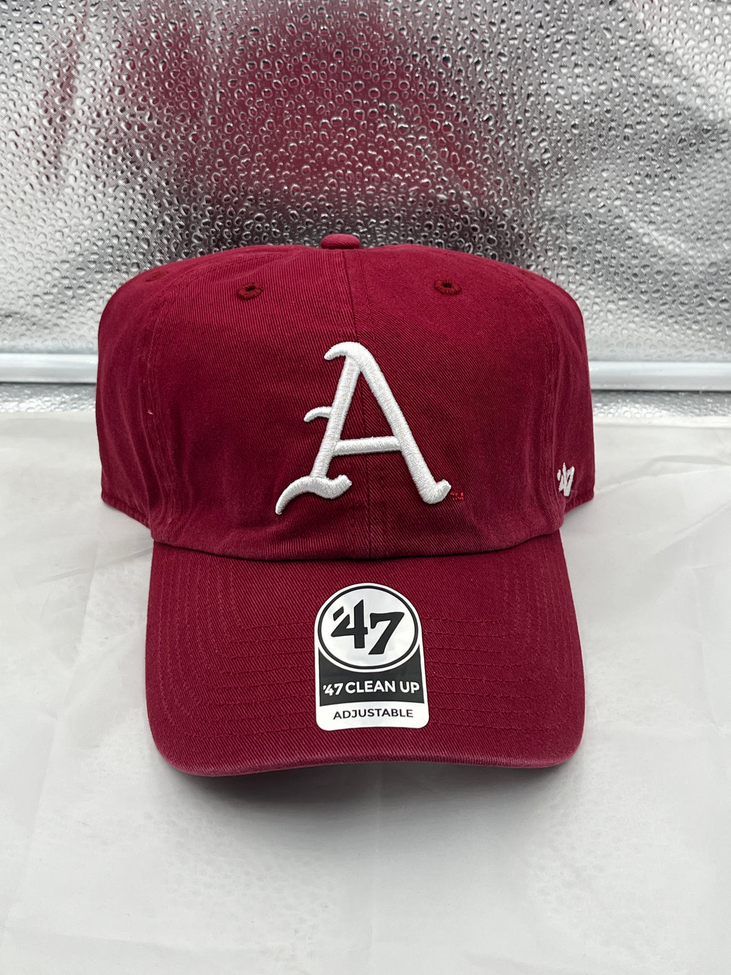 Arkansas Razorbacks NCAA '47 Brand Throwback Red Clean Up Adjustable Hat - Casey's Sports Store