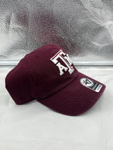Load image into Gallery viewer, Texas A&amp;M Aggies NCAA &#39;47 Brand Maroon Clean Up Adjustable Hat - Casey&#39;s Sports Store
