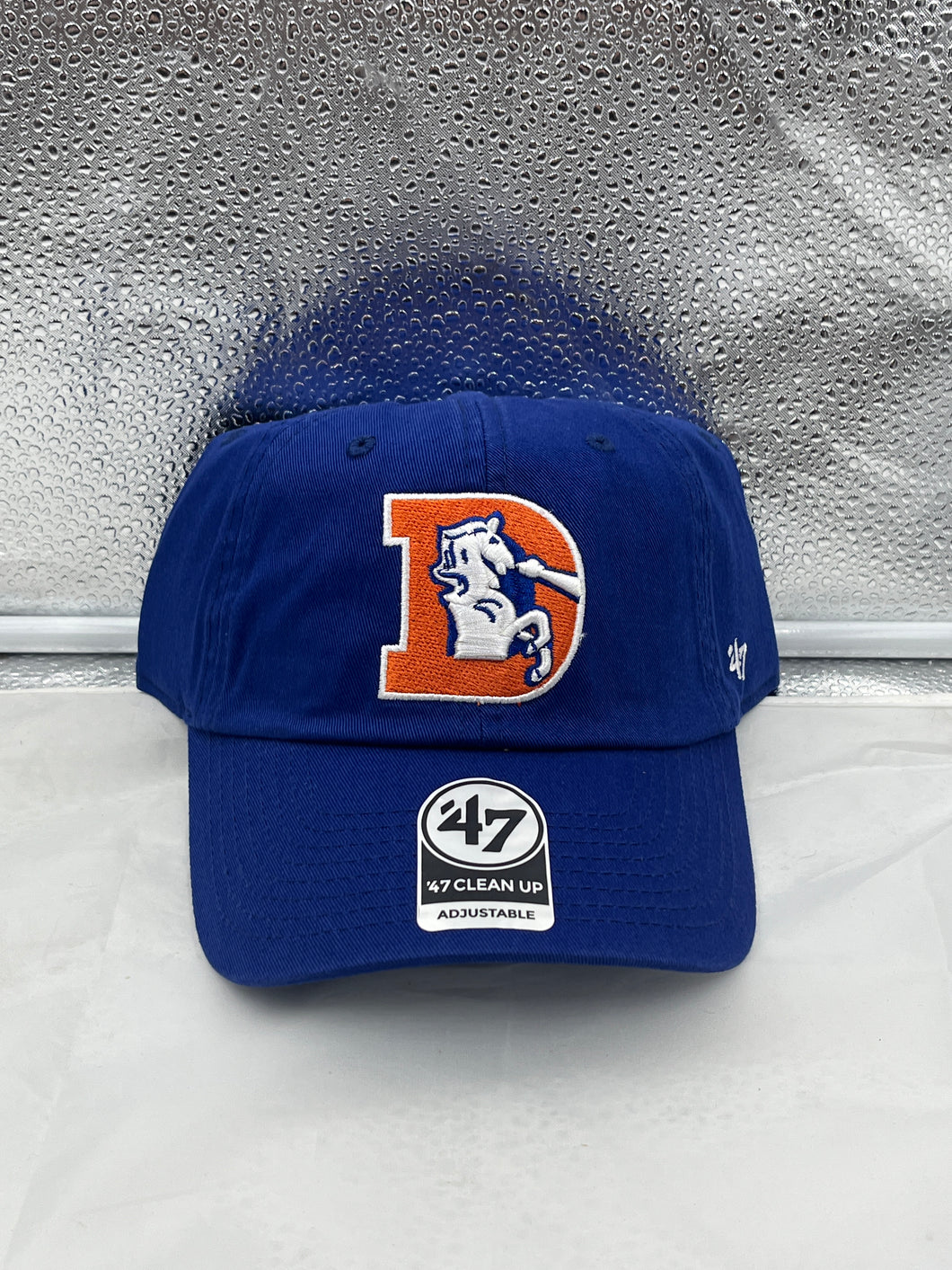 Denver Broncos NFL '47 Brand Throwback Blue Clean Up Adjustable Hat - Casey's Sports Store