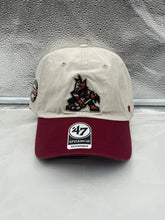 Load image into Gallery viewer, Arizona Coyotes NHL &#39;47 Brand Throwback Clean Up Natural Two Tone Adjustable Hat - Casey&#39;s Sports Store
