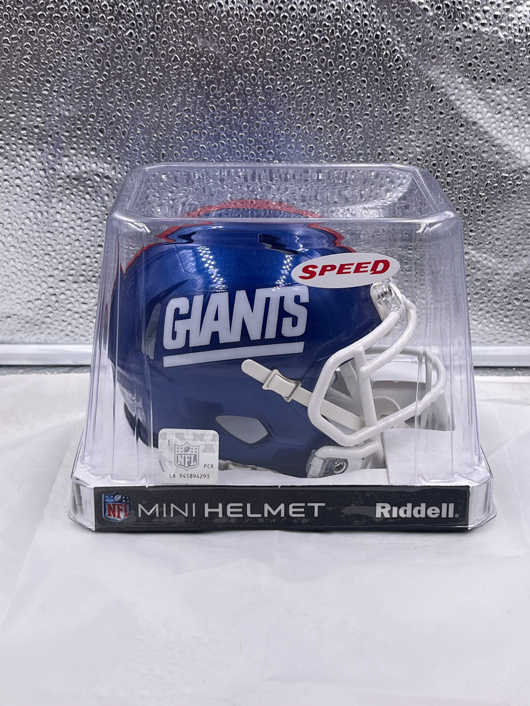 New York Giants NFL Riddell Speed Blue Script Alternate Mini Helmet - Casey's Sports Store